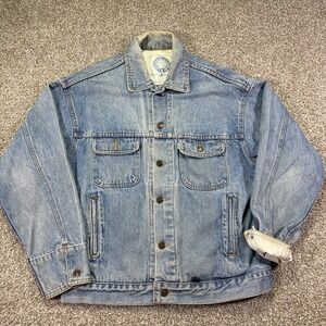 1987 Levi Type 2 Hickory Lined Denim Trucker Jacket Size Medium Rare Faded Usa